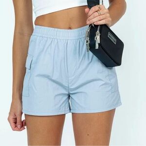 Princess Polly Gray Nylon Cargo Shorts